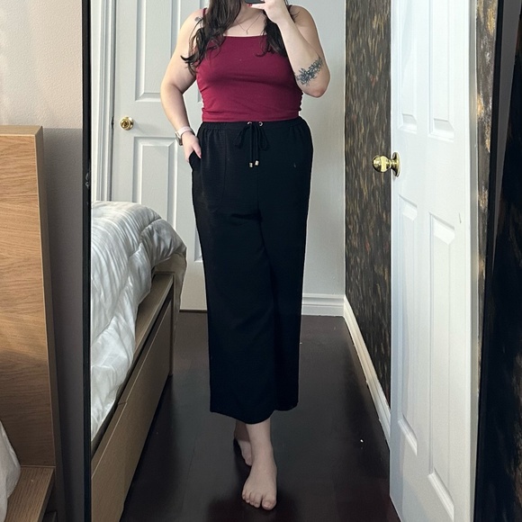 Michael Kors Pants - Michael Kors black XL wide-leg chic trousers